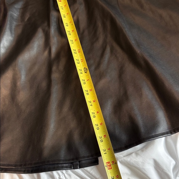 Steve Madden Black Faux Leather Shacket Shirt Coat Jacket L - Picture 8 of 10